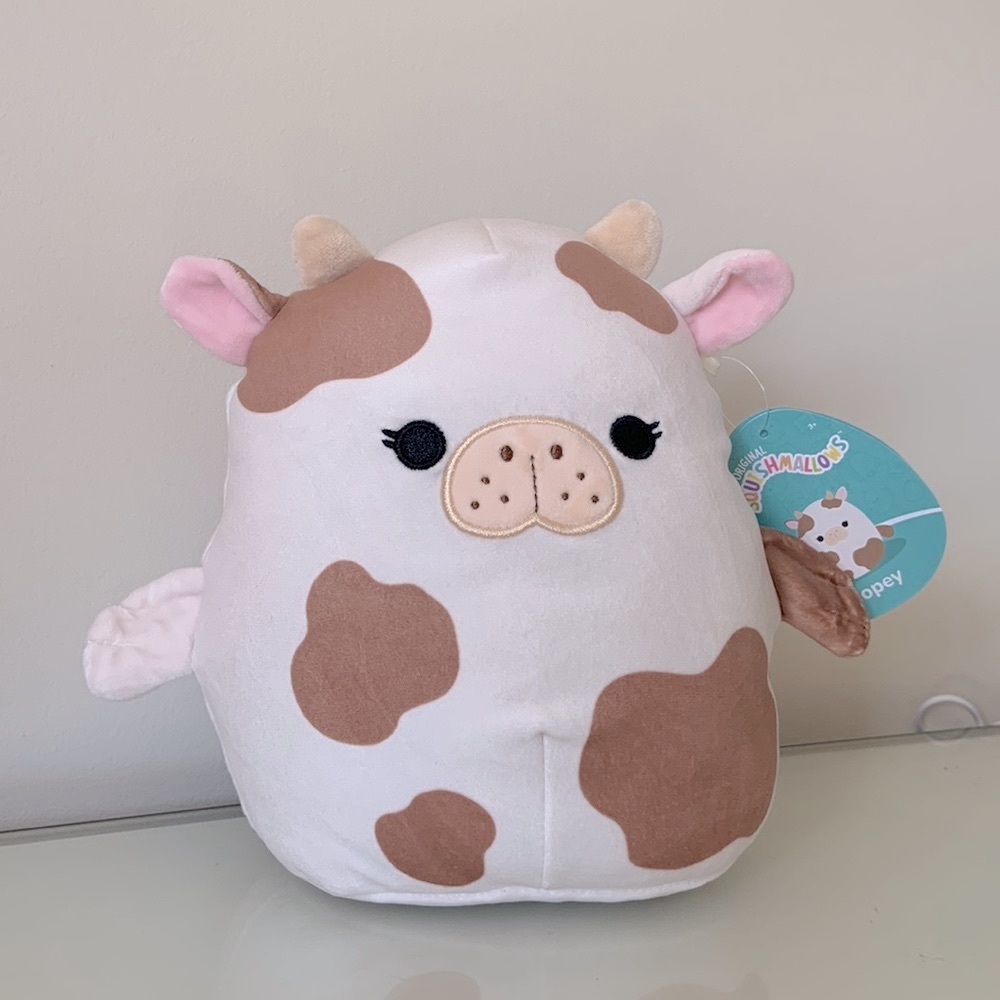 NWT Squishmallows Mopey The Sea Cow 8 inch Manatee brown cow plush rare